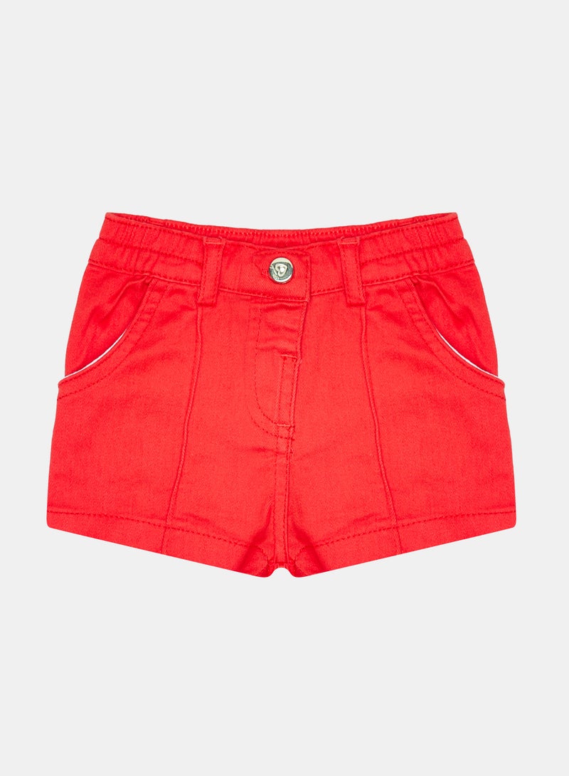 Panco Baby Girls Buttoned Shorts - Image 1