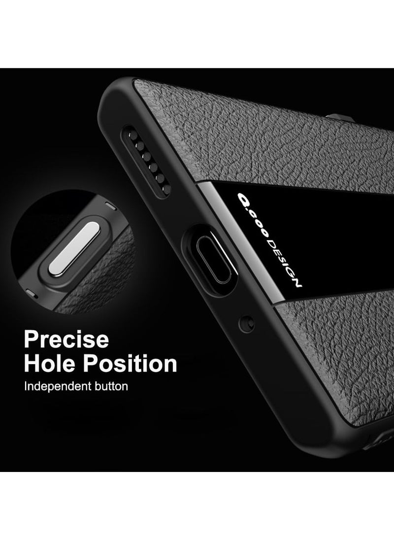 AutoFocus - Luxury Litchi Veins Silicone Case for Honor Magic 5 Pro 5G Ultra-thin Painting TPU Cover for Magic 5 Pro Case (Black) - Image 1