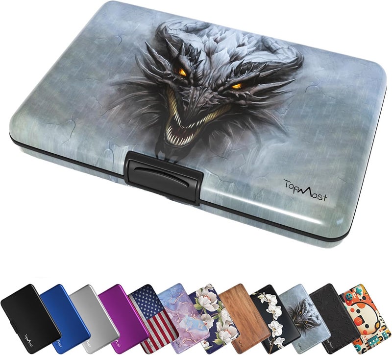 TopMost Aluminum Wallet, Card Case Wallet, Metal RFID Credit Card Holder for Men & Women, 6 Cotton Slots for 12 Cards And Bills, Rfd Protective - Image 1