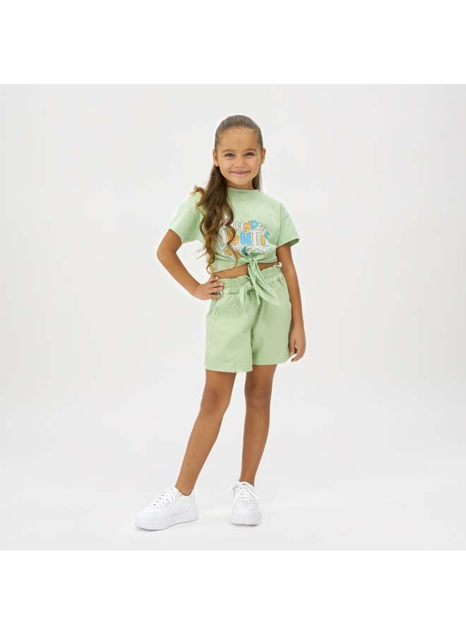 Panco AMELIA Shorts with Bow Detail at Waist  - Image 1