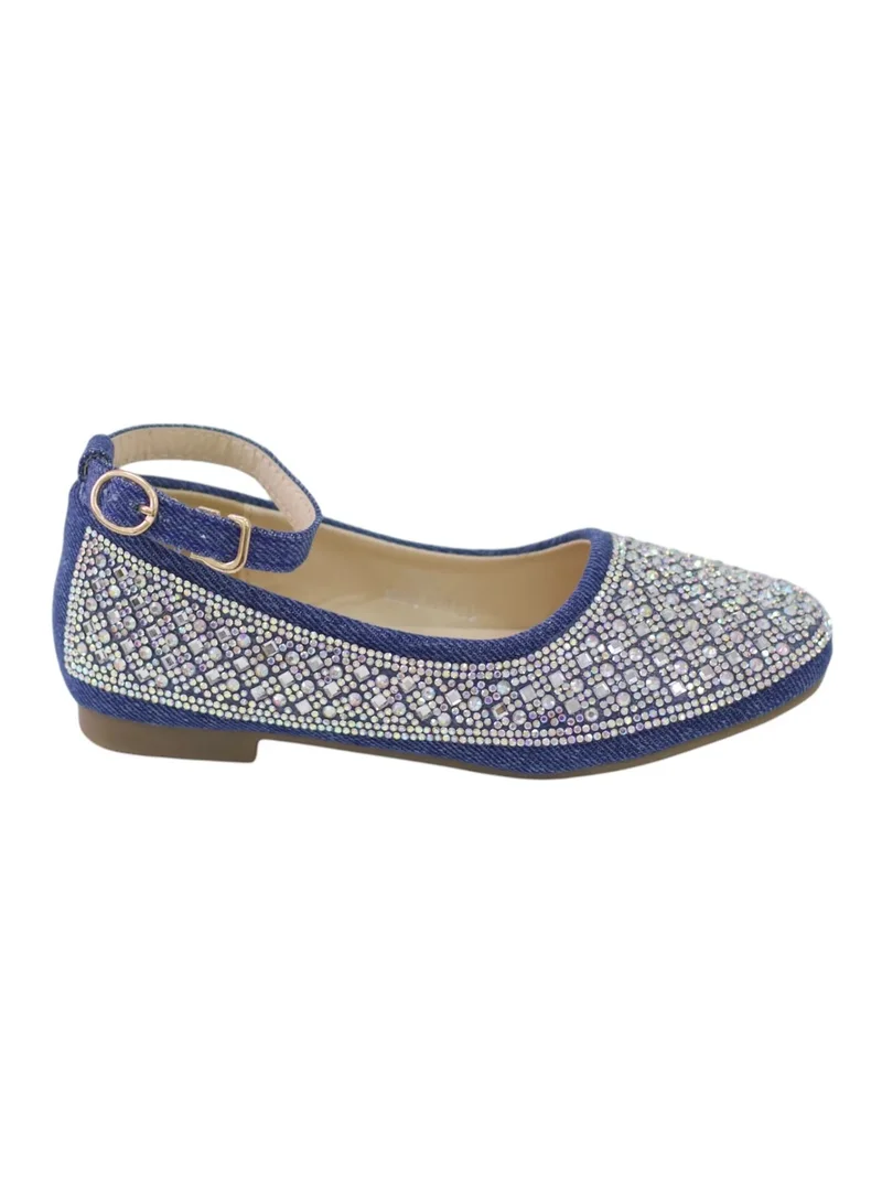 LAMARAPARIS MILLIE INFANT GIRLS DENIM BALLERINA WITH PEARLS