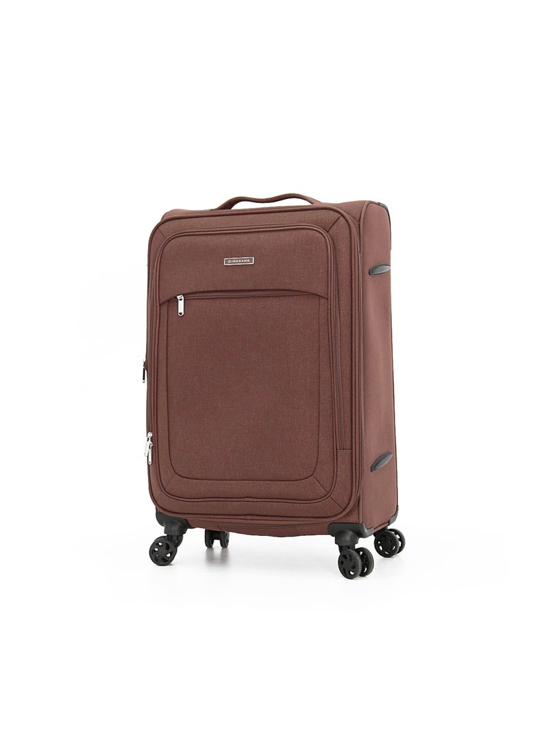 GIORDANO Softside Luggage Trolley Bag 3 Pieces Set,Coffee (S-20",M-24",L-28")  - Image 2