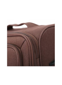 GIORDANO Softside Luggage Trolley Bag 3 Pieces Set,Coffee (S-20",M-24",L-28")  - Image 4