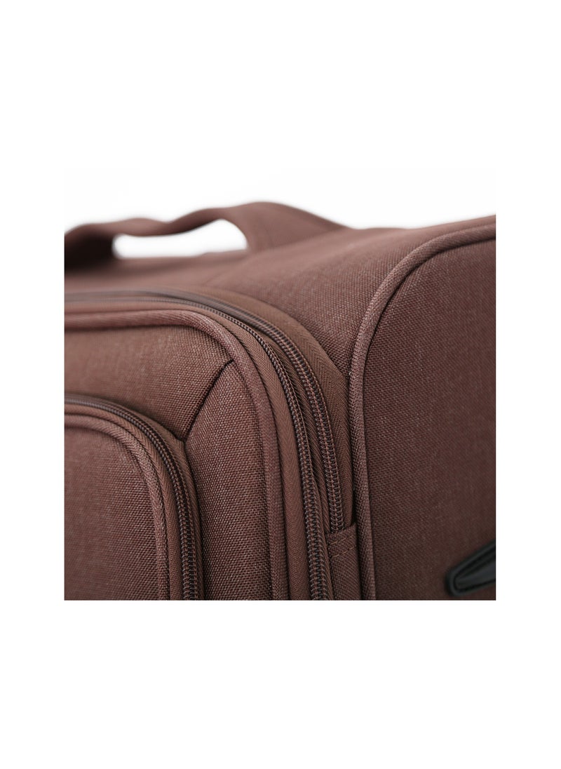 GIORDANO Softside Luggage Trolley Bag 3 Pieces Set,Coffee (S-20",M-24",L-28")  - Image 4