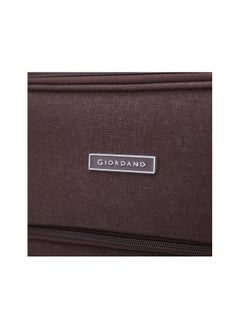 GIORDANO Softside Luggage Trolley Bag 3 Pieces Set,Coffee (S-20",M-24",L-28")  - Image 3