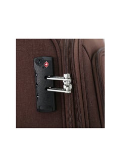 GIORDANO Softside Luggage Trolley Bag 3 Pieces Set,Coffee (S-20",M-24",L-28")  - Image 5