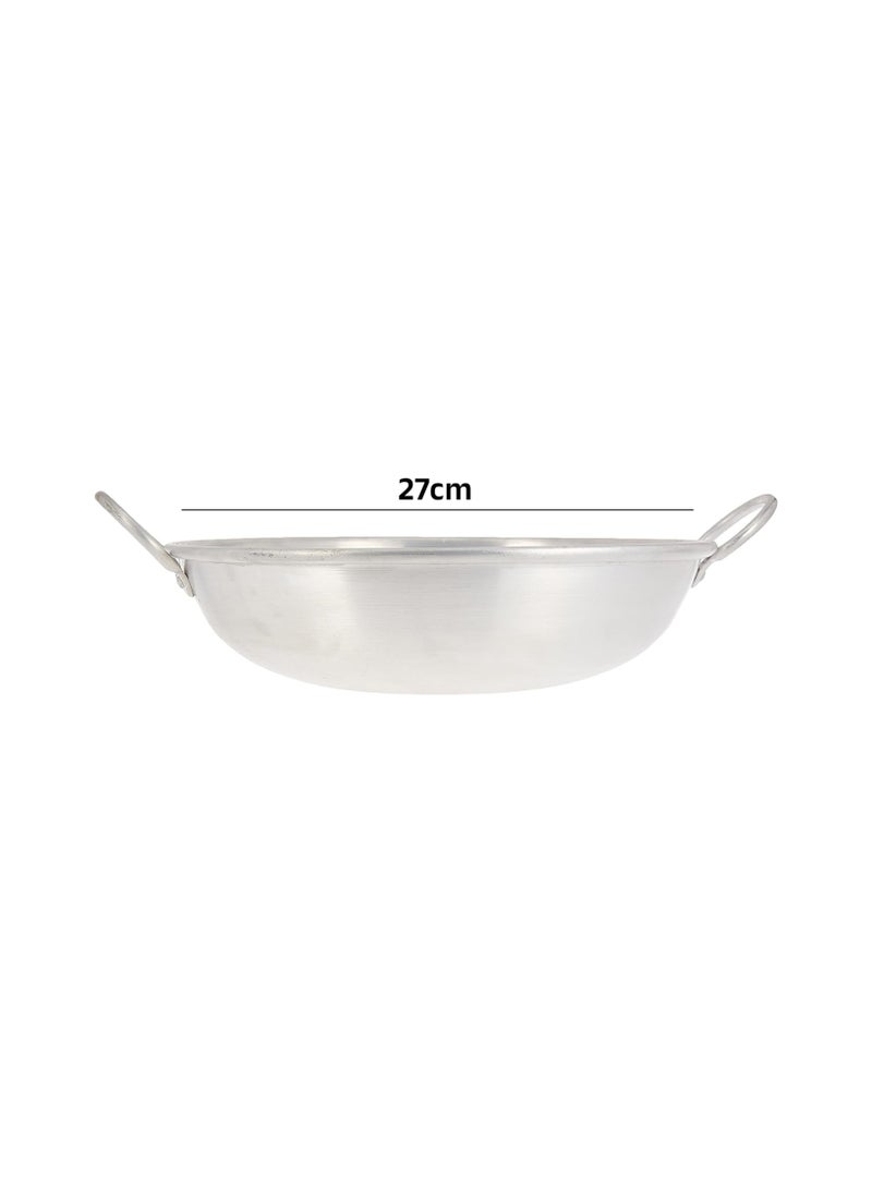 بيسبل كاداي ألمنيوم بمقابض مزدوجة 27 سم | مقلاة عميقة للقلي والتحريك | مقلاة ووك - Image 4