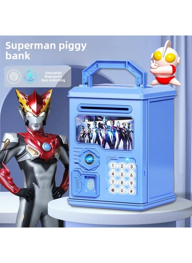 Generic - 2024 Children's Ultraman Piggy Bank Boy's Large Capacity Can't Fall, Only Can't Enter, Password Piggy Bank-Color:Pikachu【key Code Lock】☆Music Story] Battery - Image 1