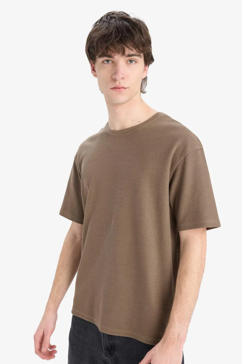 DeFacto Boxy Fit Crew Neck Short Sleeve T-Shirt