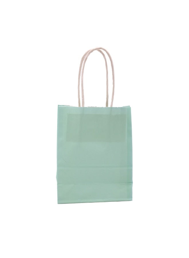 Ideal Pack Kraft Gift Paper Bags 12x15x6 cm – Pack of 10 | Small Recyclable Gift Bags with Handles | Eco-Friendly Paper Shopping Bags for Party, Retail, Wedding, Birthday & Events (Light Green) - Image 2