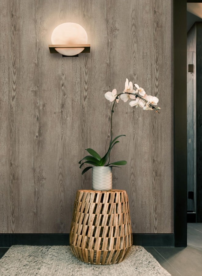 GloryTik 17.7"x118"Grey Brown Wood Contact Paper Peel and Stick Wallpaper Faux Wood Grain Removable Self Adhesive Wood Look Wallpaper Contact Paper for Countertops Cabinets Furniture Room Wall Decor - Image 3