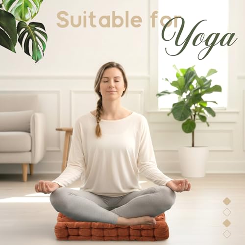 Jerify Floor Pillow Cushions Large Round Square Large Meditation Floor Pillow for Classroom Adult Meditation Picnic Party Seating Learning Daycare School(Square,Mixed Colors,4 Pcs) - Image 3