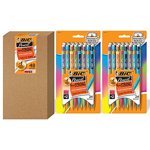 BIC XtraStrong Mechanical Pencil Colorful Barrel Thick Point 09mm 48Count - Image 1