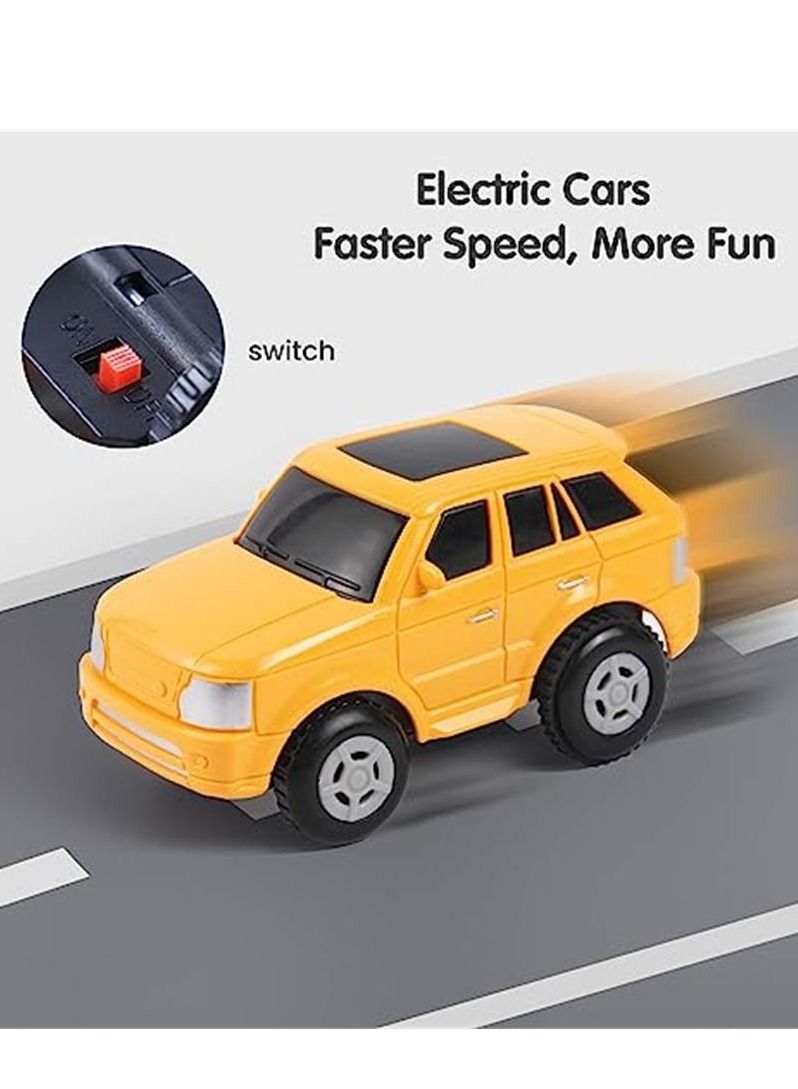 Race Tracks Set Construction Vehicles Flexible Trains Tracks With Magic Electric cars, Toy Cars Set for 2 3 4 5 6 7 Years Old Child Kids Boys and Girls Road Race Playset Birthday Gift  - Image 4
