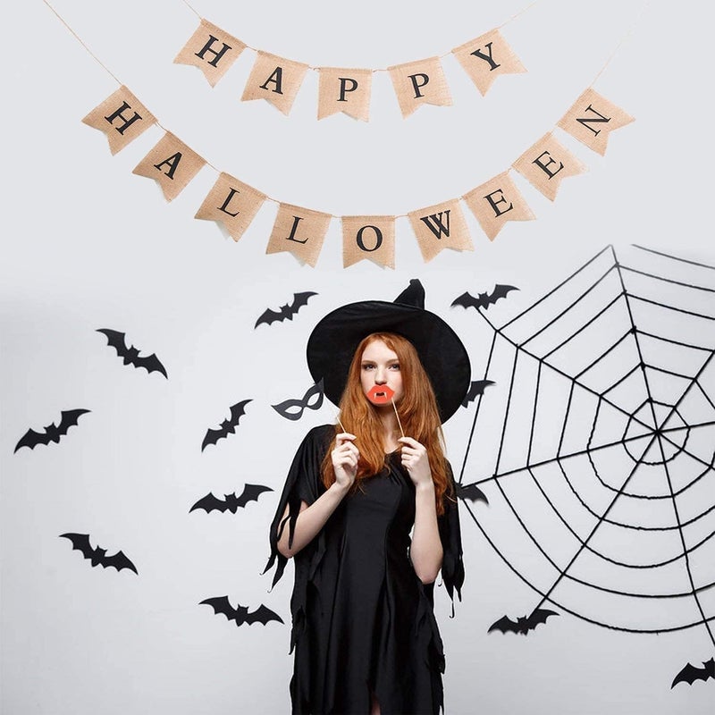 HANSAMU Halloween Photo Booth Props Ghost Vampire Skull Witch Pumpkin Selfie Photobooth Props for Photography Decoration Kit for Kids Adults Dress Up Accessories Costumes Props 22Pcs - Image 3