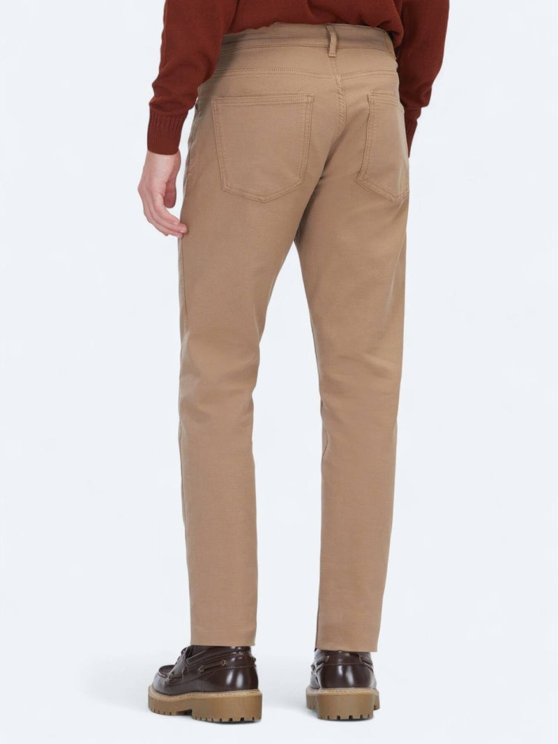 Kip Mink Weaving Slim Fit Casual Cotton Blended Trousers - Image 5