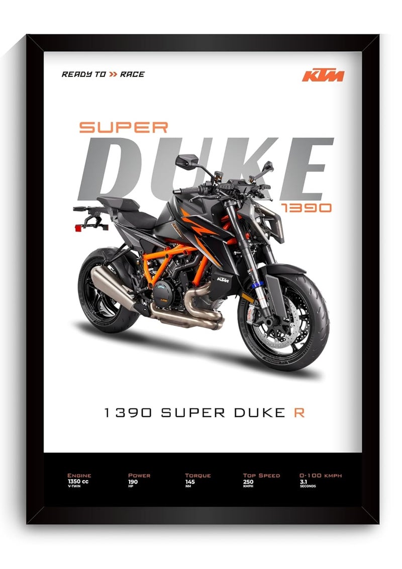 Funk You Store A4 Poster Photo Frames All Cars (KTM 1390 Super Duke R) - Image 1