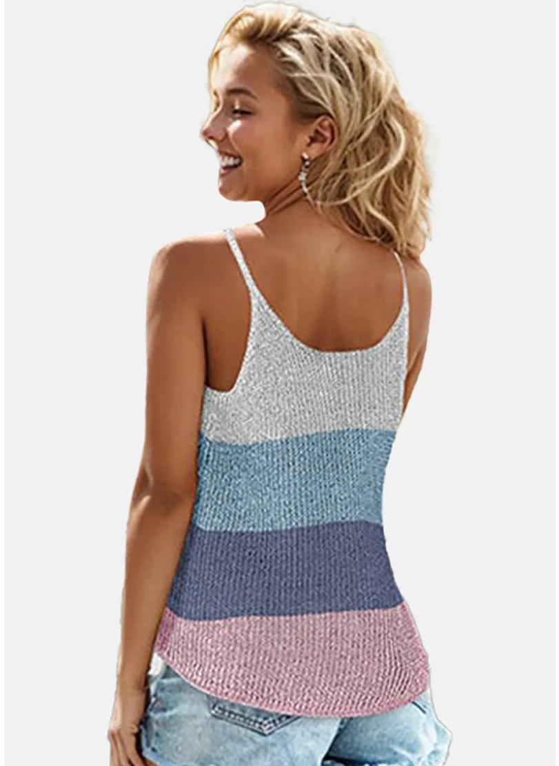 يونيكي Women Colourblocked Scoop Neck Sleeveless Top
