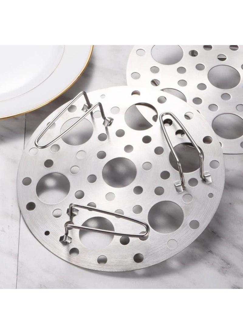 ShipFayda ShipFayda Stainless Steel Egg Steamer Rack Heatproof Stackable 7 Holes Stand Egg Box Kitchen Multipurpose Trivet Insert for Pot Accessories and Pressure Cooker Pans steam boiling Pack of 1  - Image 2
