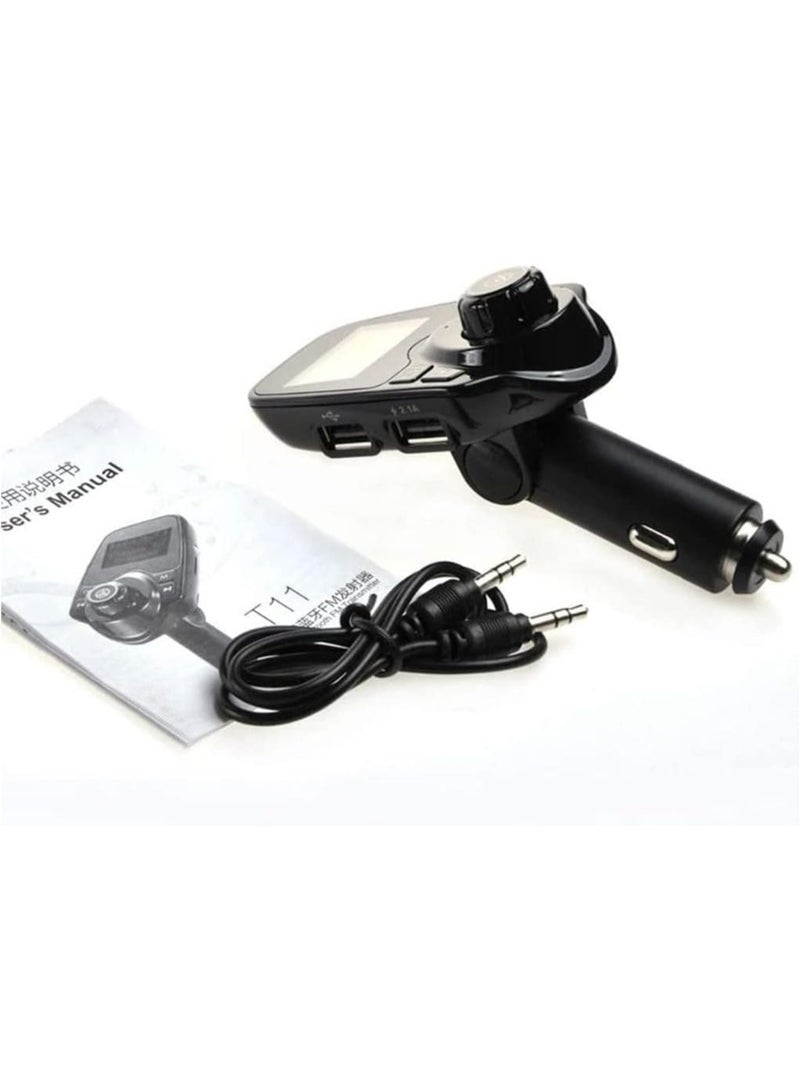 eTECH Upgraded Bluetooth FM Transmitter, T11 Hands-Free Car Kit with USB Charger, Multi-Music Play Modes, 1.44 Inch Screen, and MP3 Player – For All Smartphones - Image 5