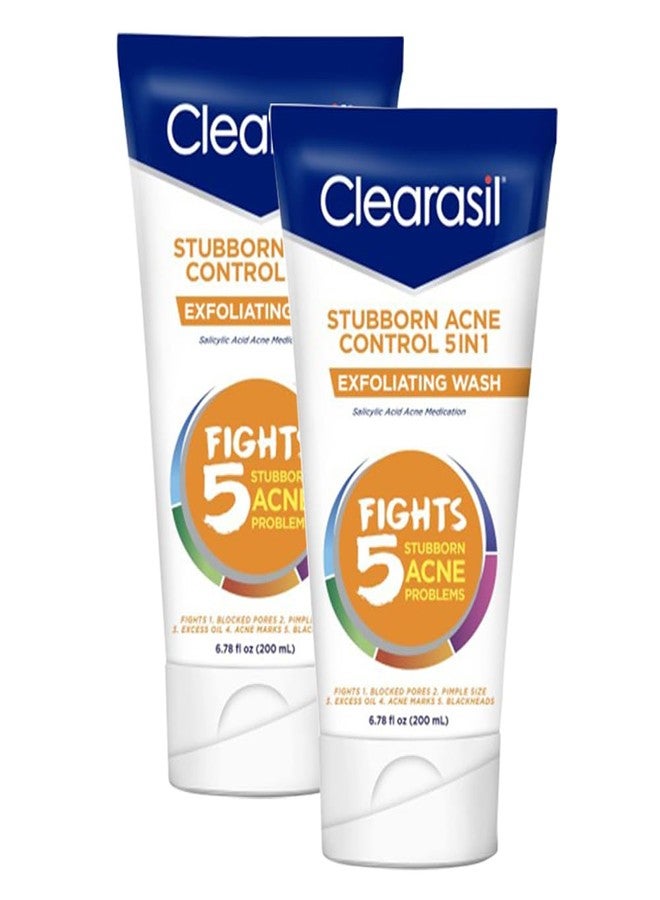 Clearasil Ultra 5in1 Exfoliating Wash, 6.78 oz. (Pack of 2) - Image 1