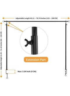 GGEROU Over Table Rod Stand Party Decorations,Table Arch Stand,Adjustable over the Table Rod Stand,Balloon Arch Bracket,Table Backdrop Stand,for Wedding Birthday Party Decorations, Black  - Image 2