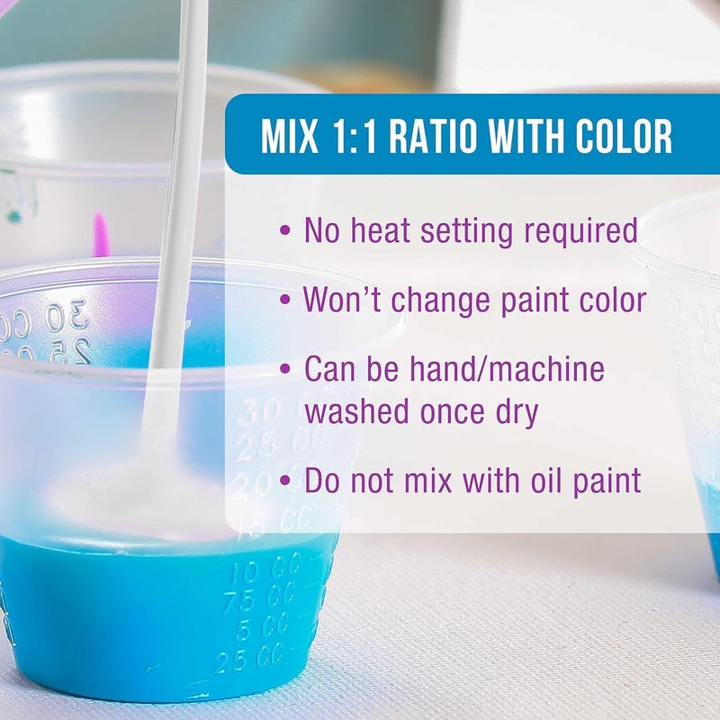 KASTWAVE Fabric Paint Medium 8.5oz (250ml) – Textile Medium for Fabric Painting, Prevents Flaking & Cracking, Easy to Use for Clothes, Bags, Cushions & More, Water-Based & Non-Toxic (Fabric 250ml) - Image 4