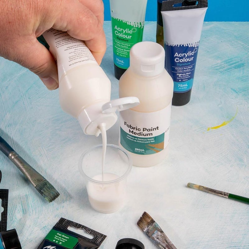 KASTWAVE Fabric Paint Medium 8.5oz (250ml) – Textile Medium for Fabric Painting, Prevents Flaking & Cracking, Easy to Use for Clothes, Bags, Cushions & More, Water-Based & Non-Toxic (Fabric 250ml) - Image 5