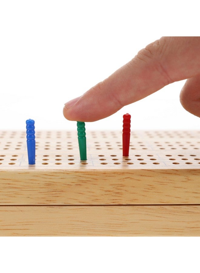 WE Games 48 Standard Plastic Cribbage Pegs w/ a Tapered Design in 4 colors - Red, Blue, Green & White - Image 3