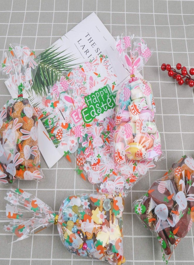 STEFORD Easter Clear Cellophane Bags,120PCS Clear Candy Cookie Treat Bags for Easter Supplies - Image 2