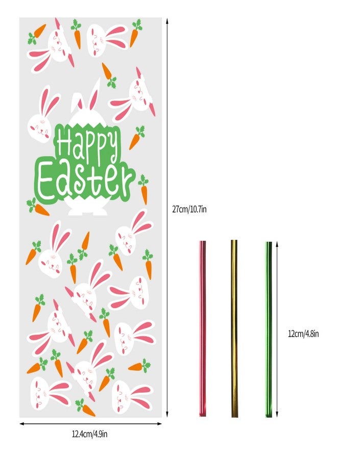 STEFORD Easter Clear Cellophane Bags,120PCS Clear Candy Cookie Treat Bags for Easter Supplies - Image 4