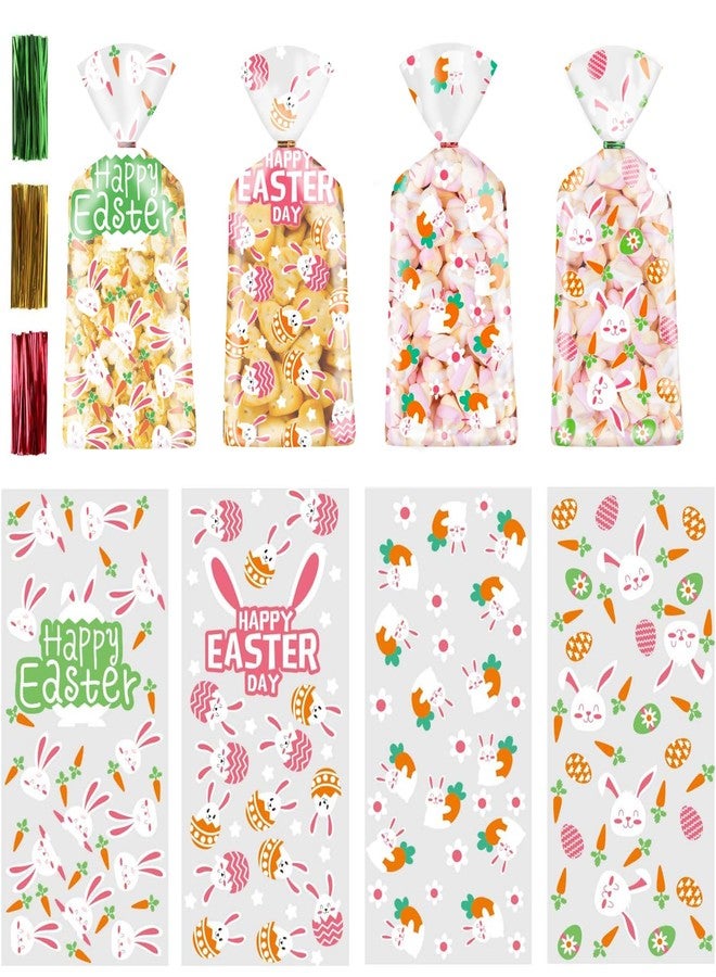 STEFORD Easter Clear Cellophane Bags,120PCS Clear Candy Cookie Treat Bags for Easter Supplies - Image 1