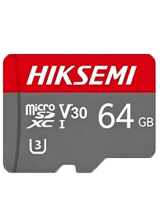 HIKSEMI D10 PRO 64GB Micro SDXC TF Card, V30 U3 High Speed Dash Cam Memory Card, Up to 100MB/s Read Speed, Waterproof Shockproof Micro SD Card for Car DVR, Vehicle Dash Cam & Home Surveillance Camera - Image 1