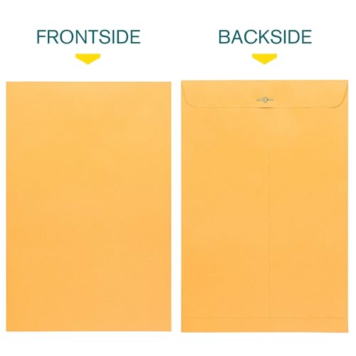 EnDoc Clasp Envelopes - 10 x 15 Inch Brown Kraft Catalog Envelopes with Clasp Closure & Gummed Seal – 28lb Heavyweight Paper Jumbo Envelopes for Home, Business, Legal or School 10x15 15 Pack, - Image 3