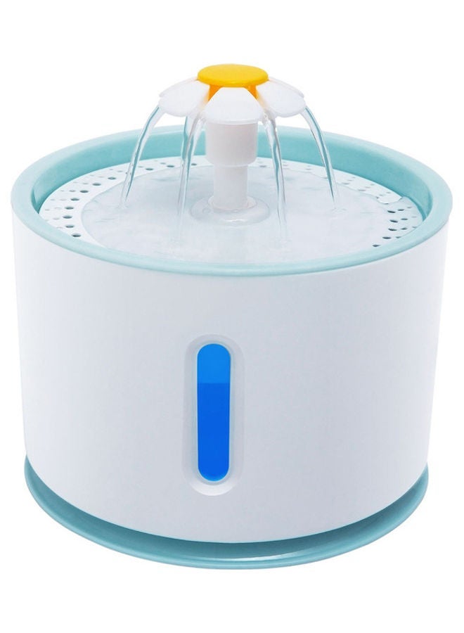 نيبمينينت 2.4L Automatic Pet Cat Water Fountain Blue 19.5x14.5x19.5cm - Image 1