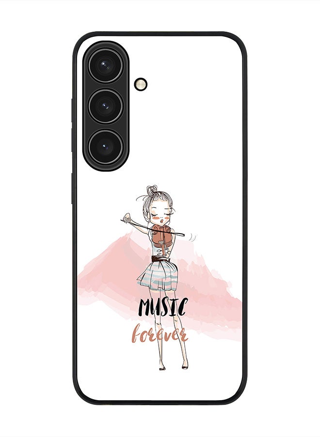 Stylizedd غطاء لهاتف سامسونج جالاكسي S25 5G، حماية كاميرا نحيفة، غطاء هاتف مضاد للصدمات - موسيقى للأبد - Image 1