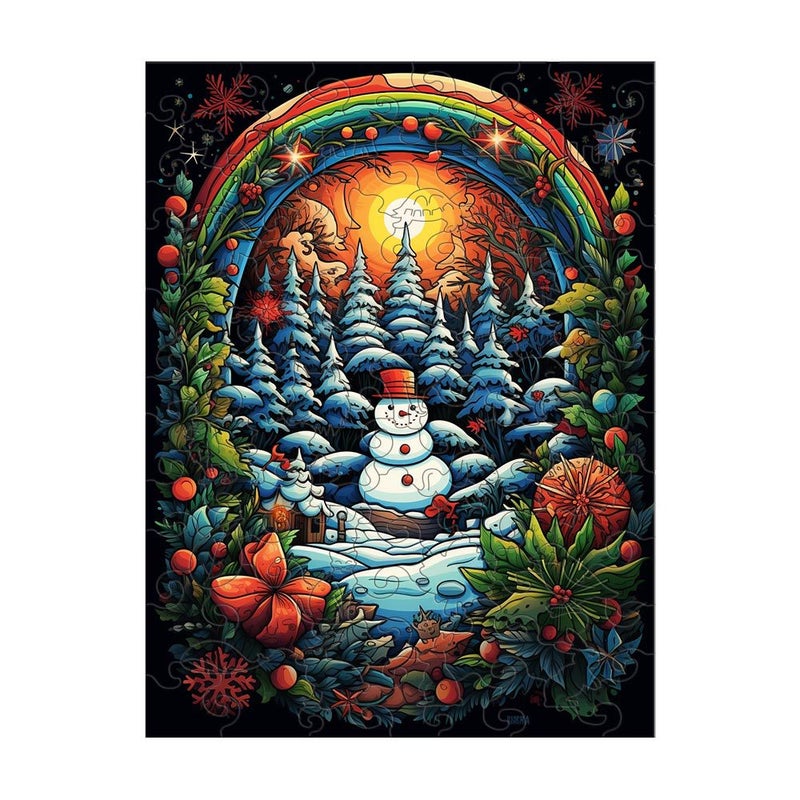 Christmas Wooden Puzzle Birds Shaped Animal Wooden Adult Toys Independent Station Factory - Image 1