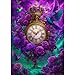 PICKFORU Fantasy Puzzles for Adults 1000 Pieces Magic Landscape Clock Purple Flower Rose Jigsaw Puzzle Bird Animal Colorful Challenge Puzzle - Image 2