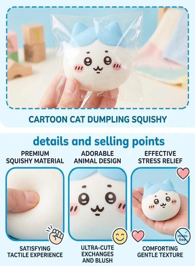 SQUISHCO Taba Squishy Dumpling Squishy, Soft Squishy Toy for Desk Decor, Cute Cartoon Collectible Figure, Single Piece Decorative Item for Tabletop Display - Image 3