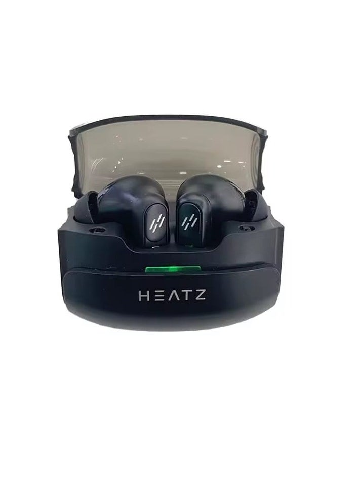 HEATZ Heatz HB1 Wireless Earbuds, HiFi Stereo Sound, 18 Hours Playtime, Bluetooth 5.3, Touch Control, ENC, Lightweight Earbuds, Bluetooth Headset, All Day Wear, Black  - Image 1