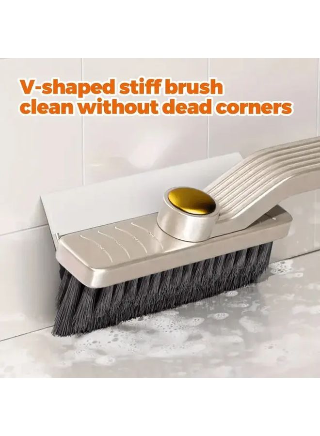 Purple 360 Rotating Hard Bristle Tile Cleaning Brush Ergonomic Reusable Multisurface - Image 4