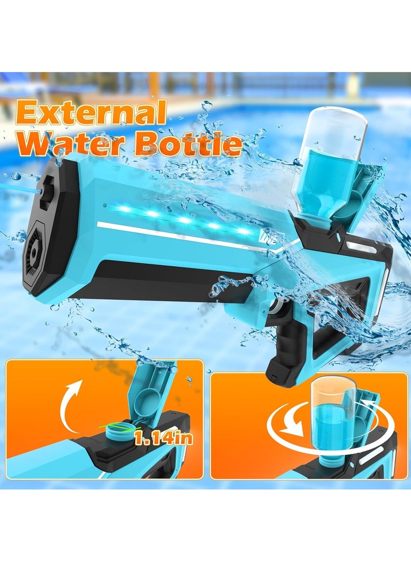 Electric Water Gun for Adults Kids,Battery-Powered Squirt Toy with Tank, LED Light,Automatic Water-Absorption,Summer Outdoor Beach Play,Pool Garden Fun for Kids - Image 5