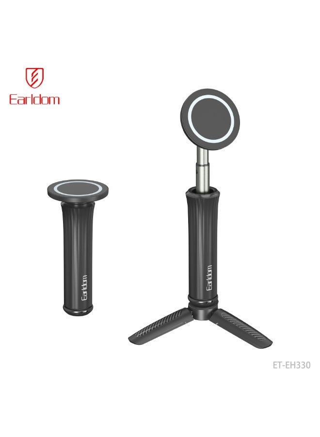Earldom Holder ET-EH330 Adjustable Tripod Magnetic Phone Holder – Black - Image 1