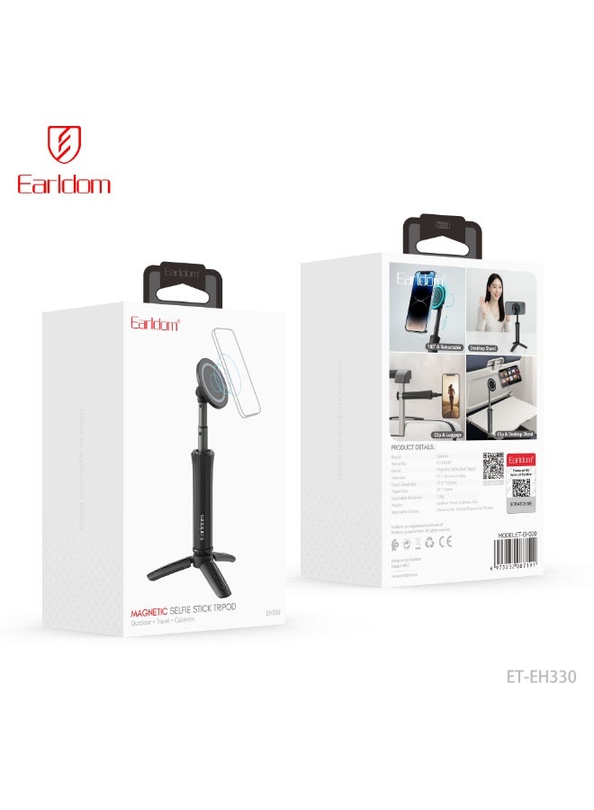 Earldom Holder ET-EH330 Adjustable Tripod Magnetic Phone Holder – Black - Image 5