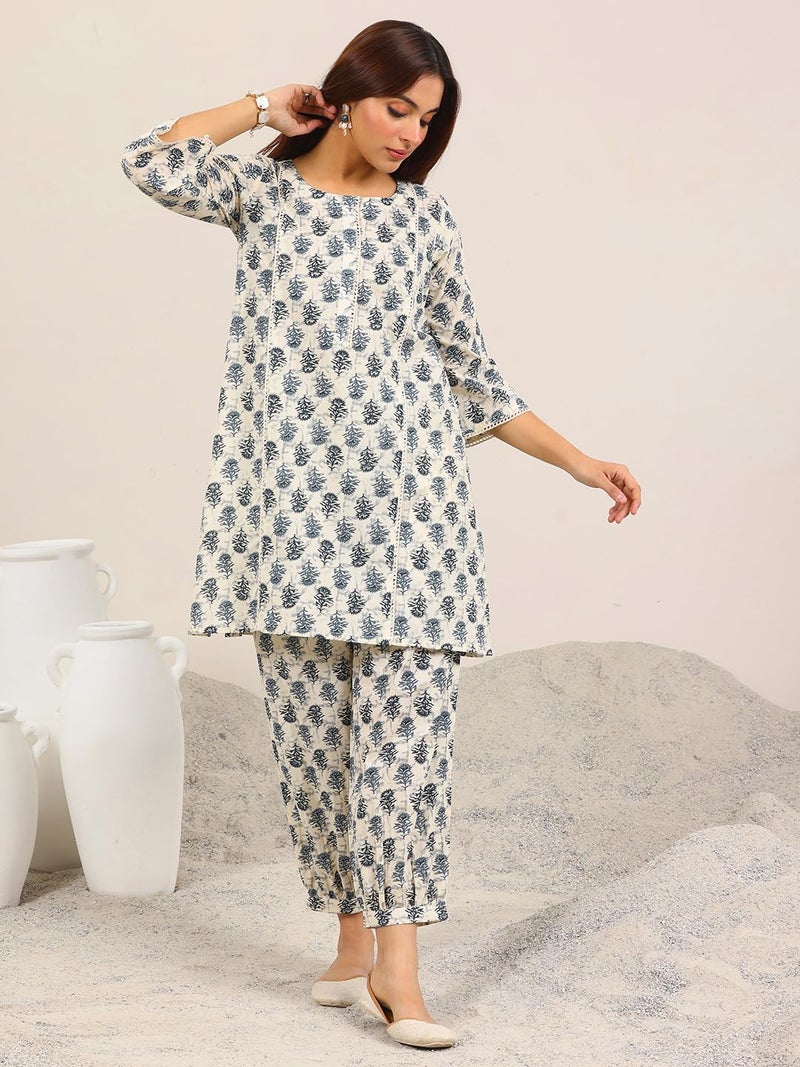 Libas Printed Pure Cotton Co-Ord Set-400436HM - Image 4