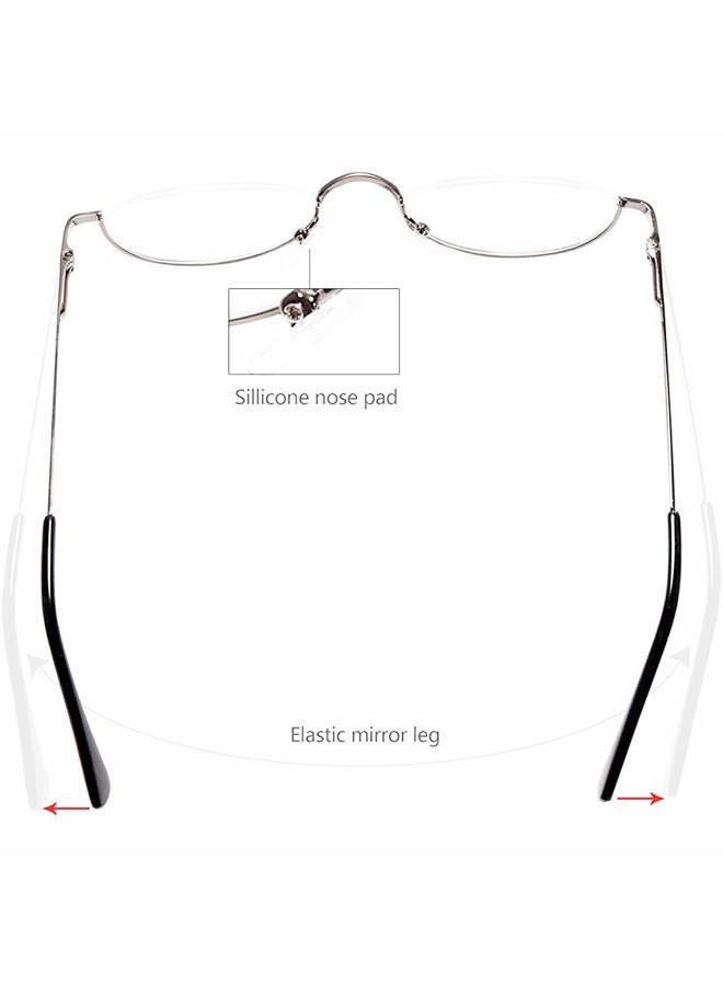 KoKoBin Newly Upgraded Translucent Reading Glasses 3 Pairs of Half-Frame Metal Frame Glasses Spring Hinge Reader for Men and Women, Black. Gold. Silver 2.50  - Image 2