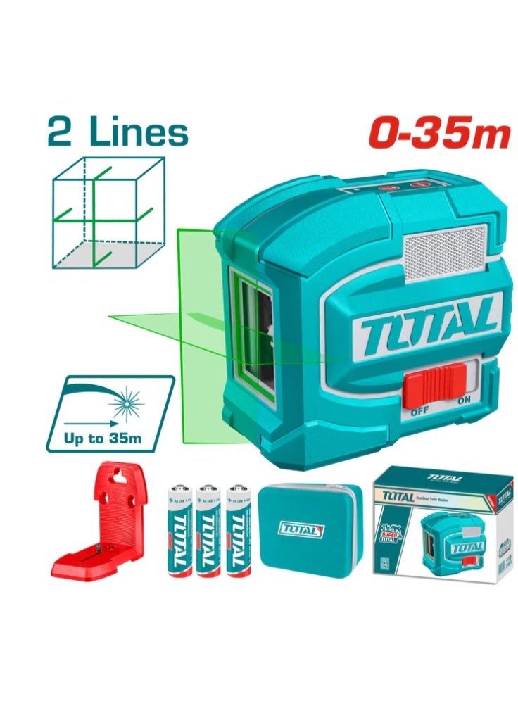 توتال ميزان ليزر 2 خط لون اخضر 35 متر توتال