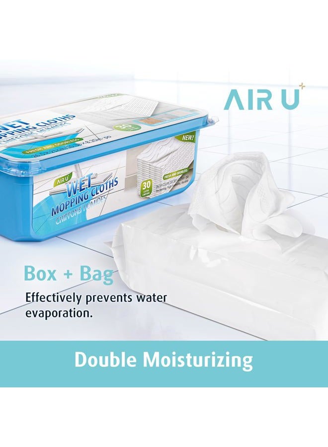AIR U+ تجديدات ممسحة رطبة محسّنة لوسادات ممسحة سويفر، 30 قطعة - Image 3
