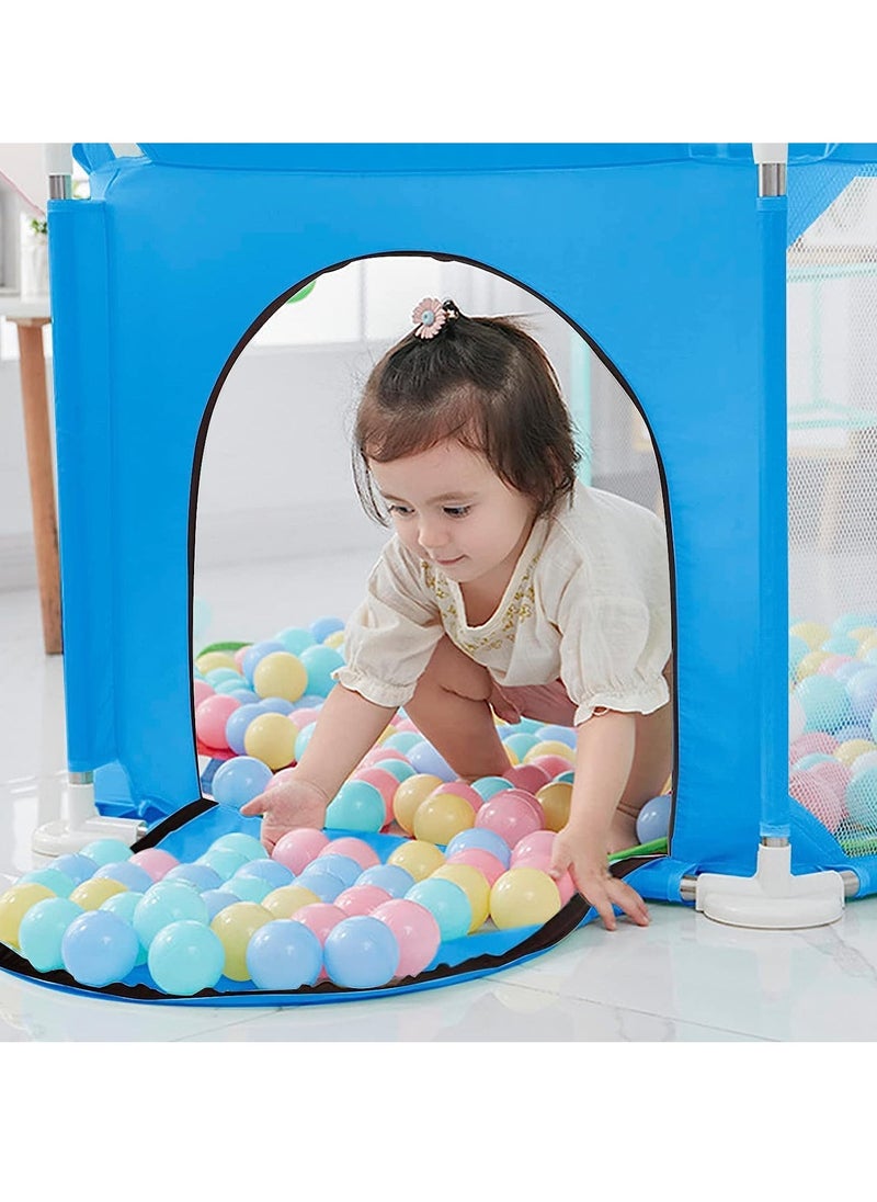 Gonice - Children's Play Fence,Baby Fence with 30 PCS Ocean Balls Event Center Indoor and Gaming Fence with Non-Slip Base,Sturdy Security Fence and Ultra-Soft and Breathable Mesh - Image 1