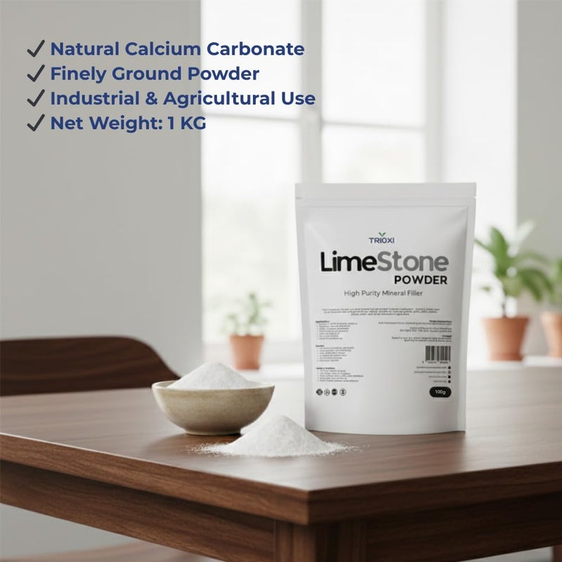 Trioxi Natural Limestone Powder - High Purity Mineral Filler for Gardening, Soil pH Adjustment, DIY Crafts & Construction (100g) - Image 2